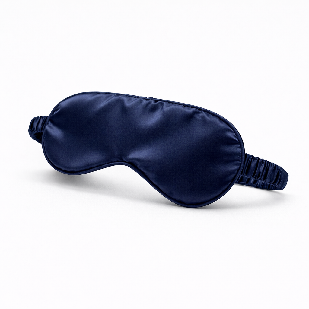 Essential Mulberry Silk Mask — Midnight Blue