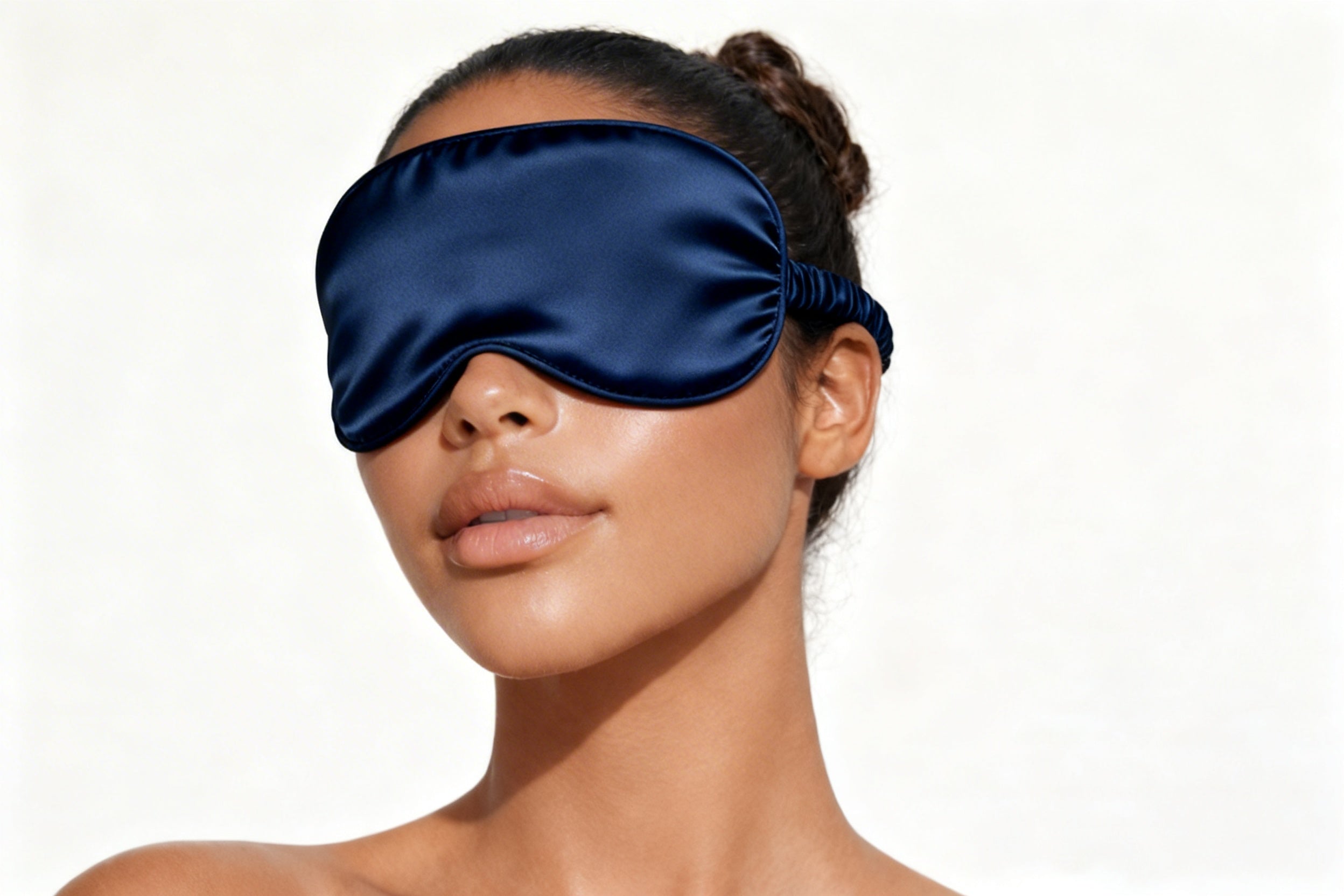 Essential Mulberry Silk Mask — Midnight Blue