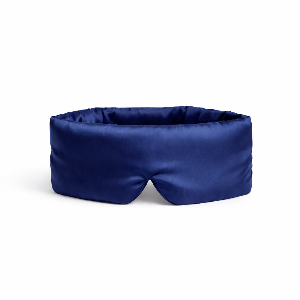 Signature Mulberry Silk Mask — Midnight Blue