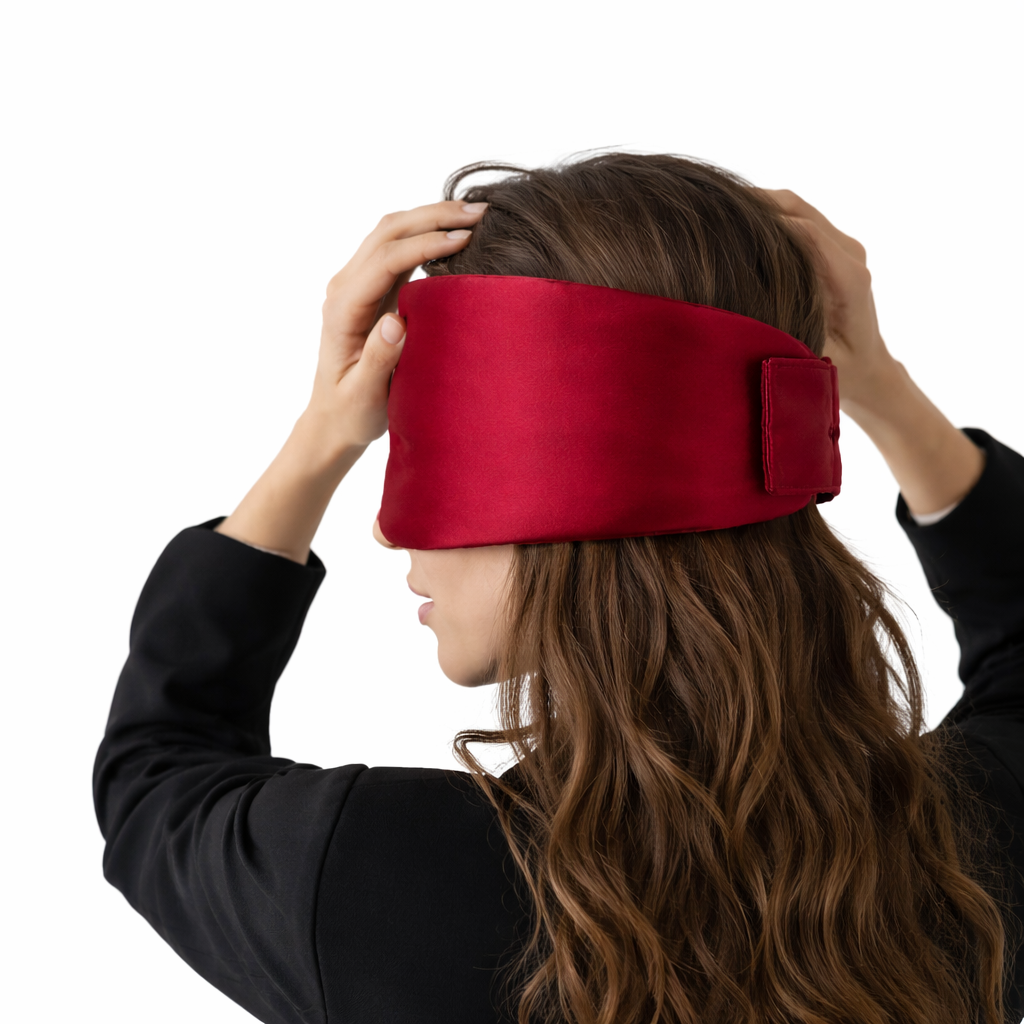 Signature Mulberry Silk Mask — Crimson Rouge